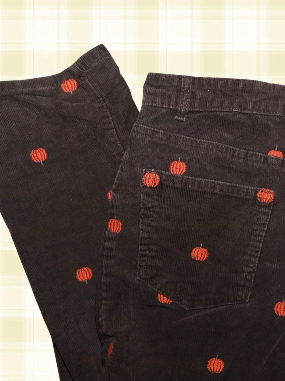 Kids corduroy pumpkin pants